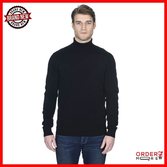 Men's Merino Wool Turtleneck Pullover Sweater Long Sleeve